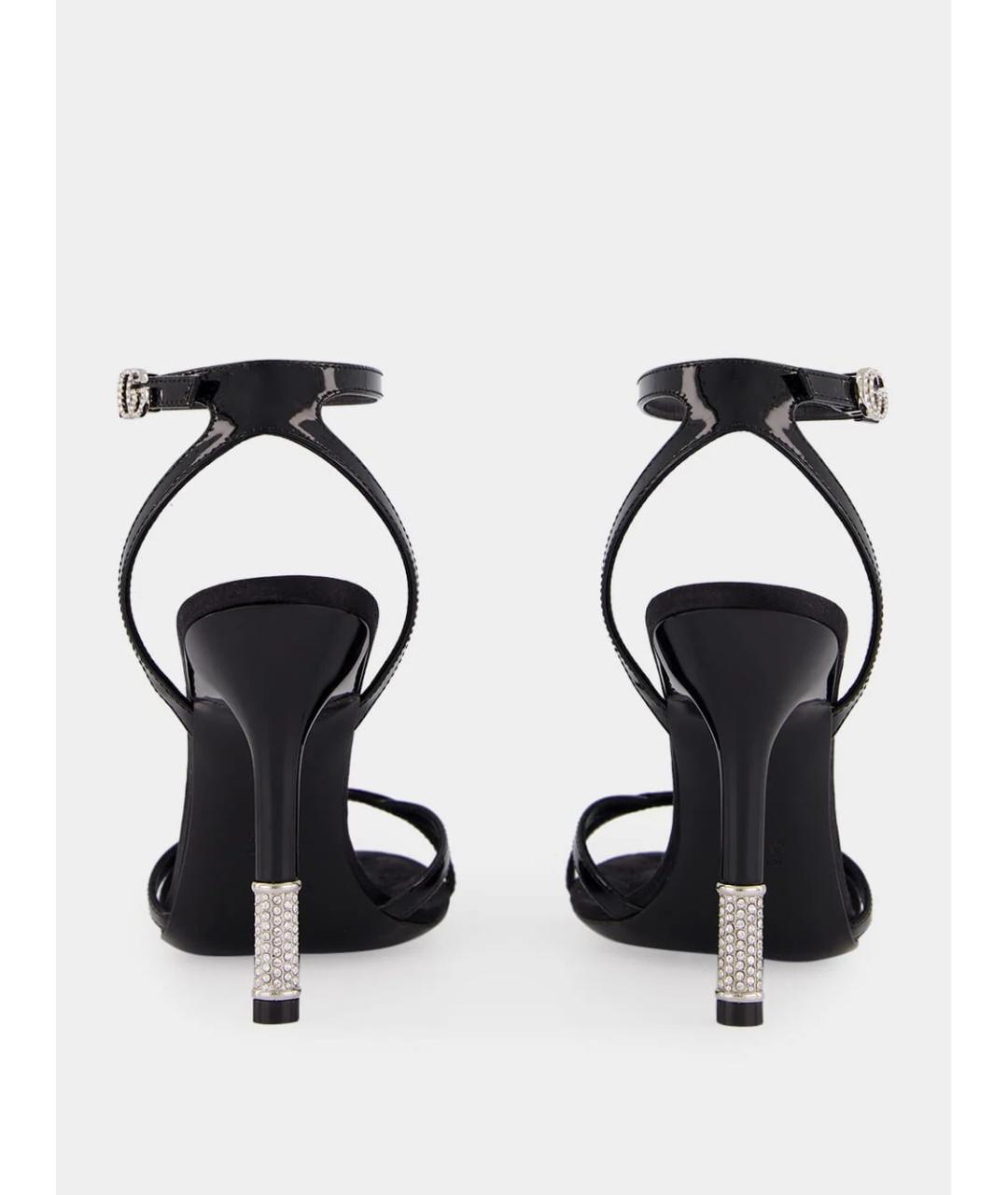 GUCCI Черные кожаные босоножки, фото 5