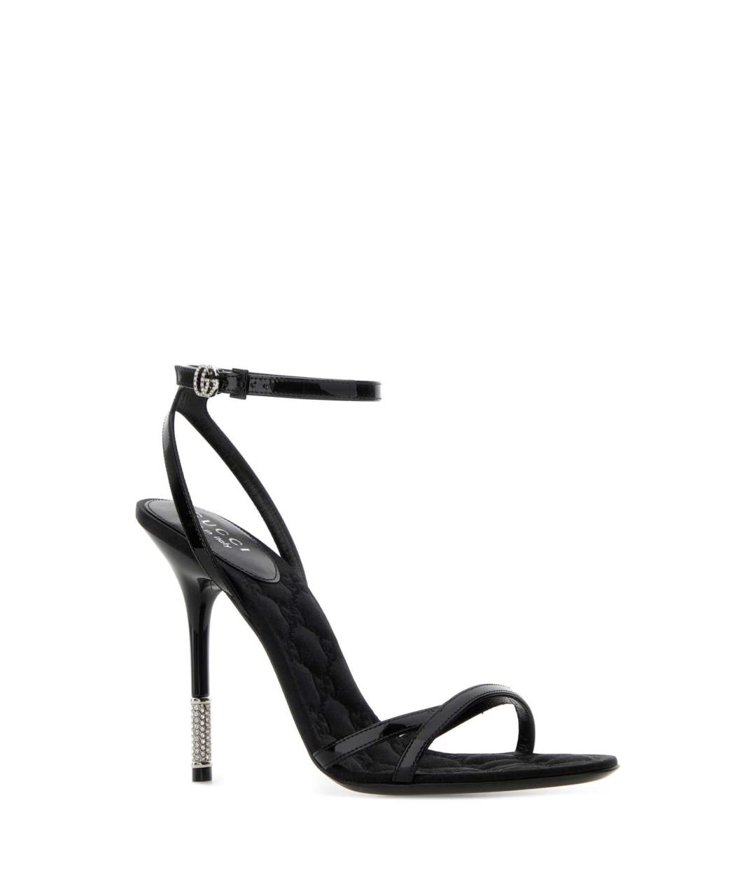 GUCCI Черные кожаные босоножки, фото 2