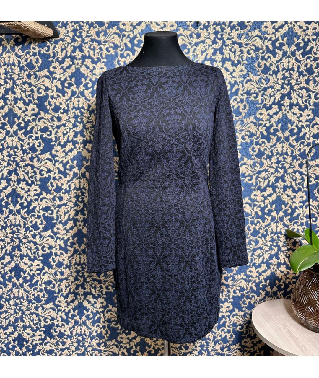 ARMANI JEANS Темно-синее вискозное повседневное платье, фото 7