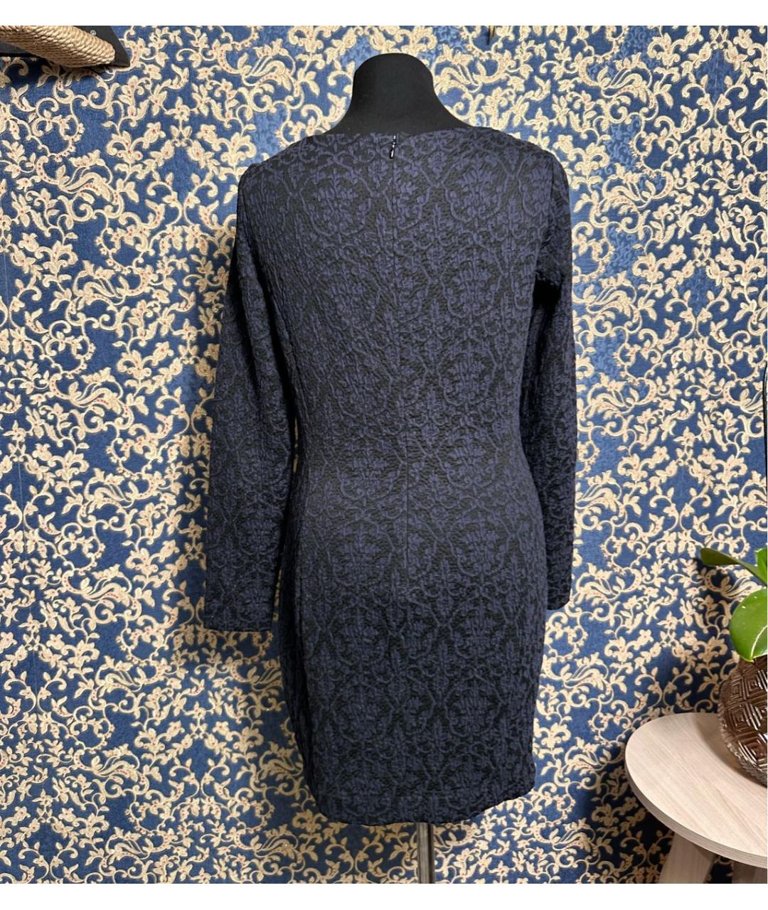 ARMANI JEANS Темно-синее вискозное повседневное платье, фото 2