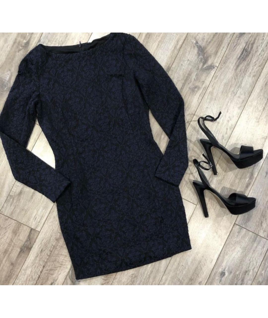 ARMANI JEANS Темно-синее вискозное повседневное платье, фото 5