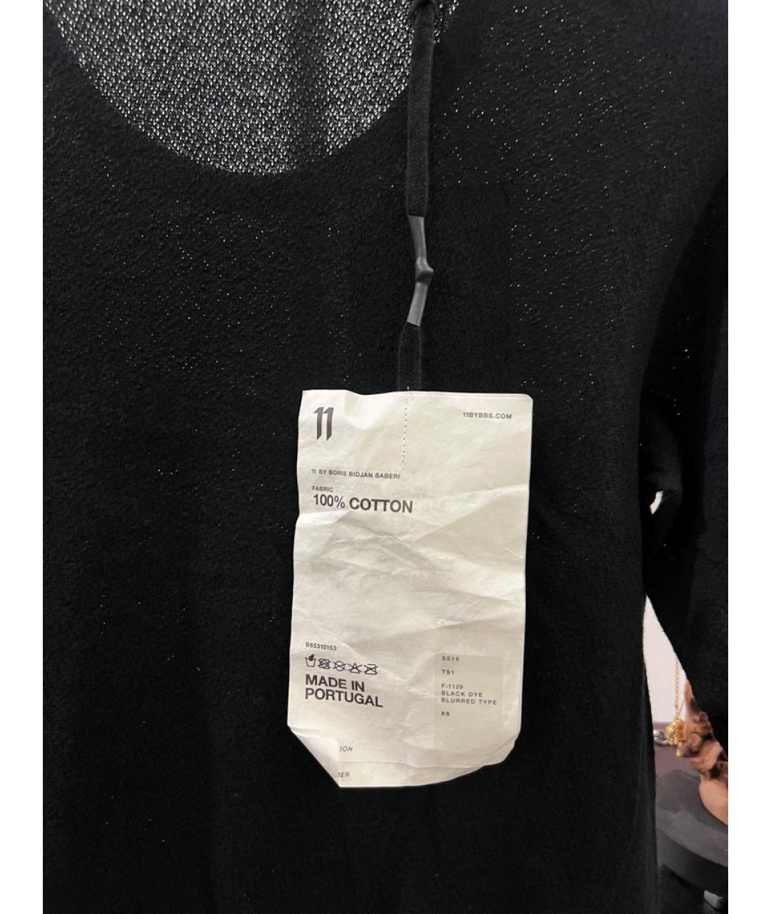 BORIS BIDJAN Черная хлопковая футболка, фото 3