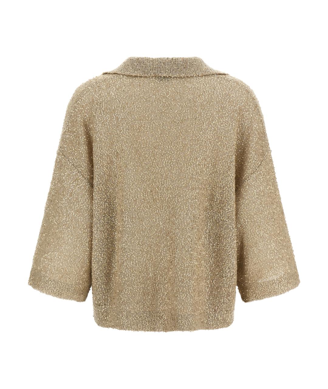 BRUNELLO CUCINELLI Бежевая льняная футболка, фото 2