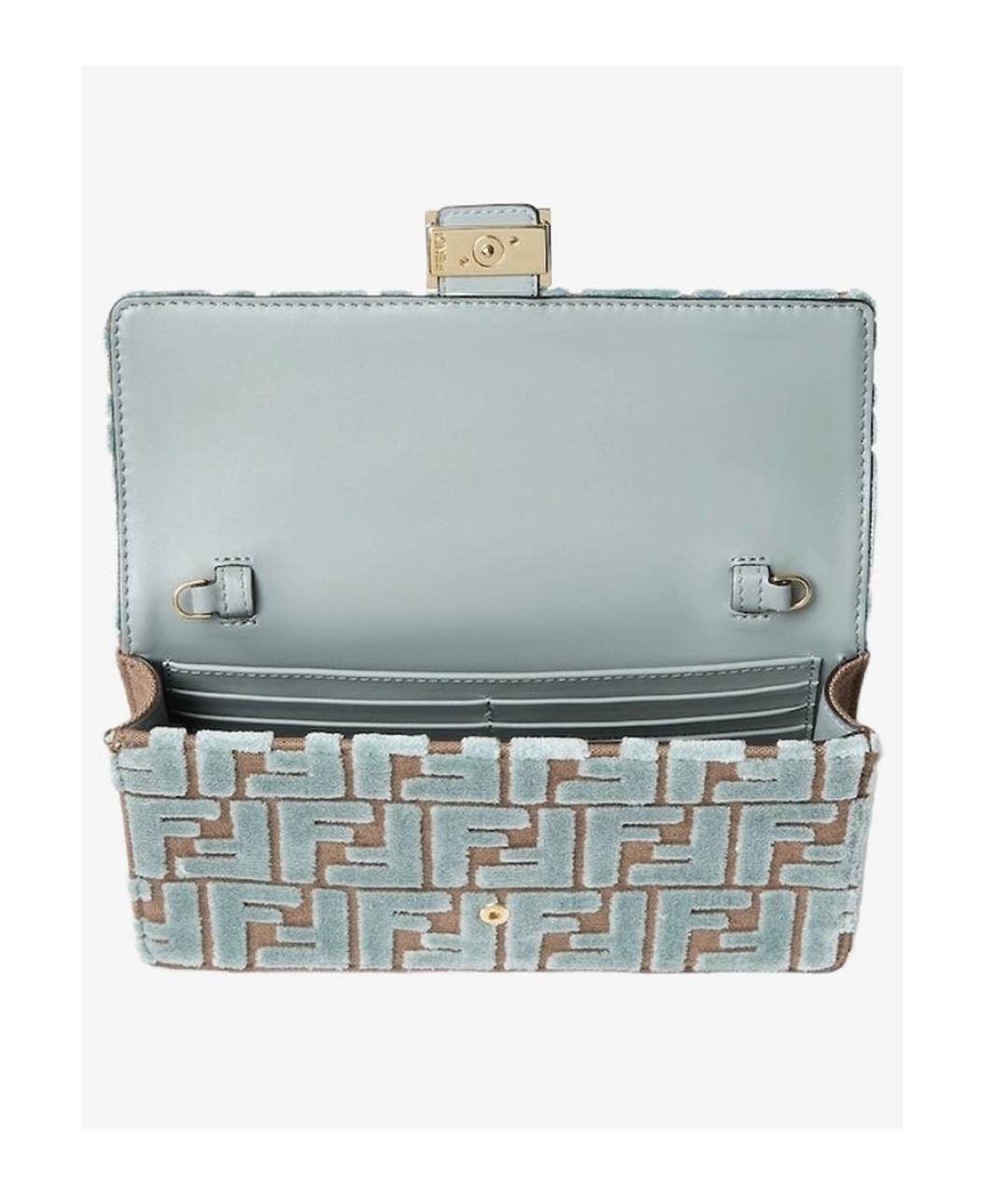 FENDI Голубая сумка через плечо, фото 4