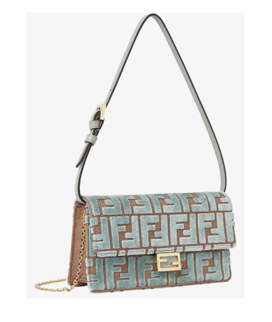 FENDI Голубая сумка через плечо, фото 2