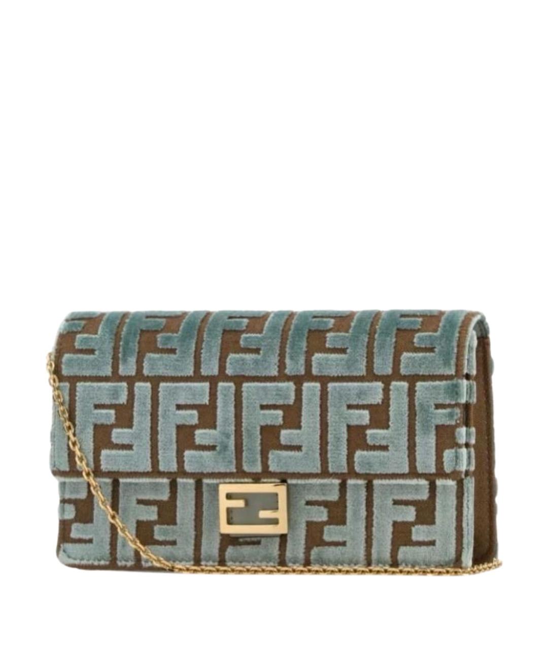 FENDI Голубая сумка через плечо, фото 1