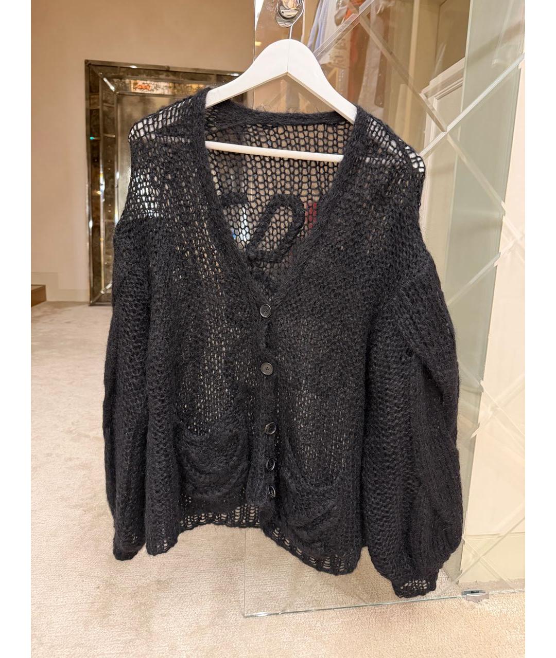 LOEWE Черный шерстяной кардиган, фото 5