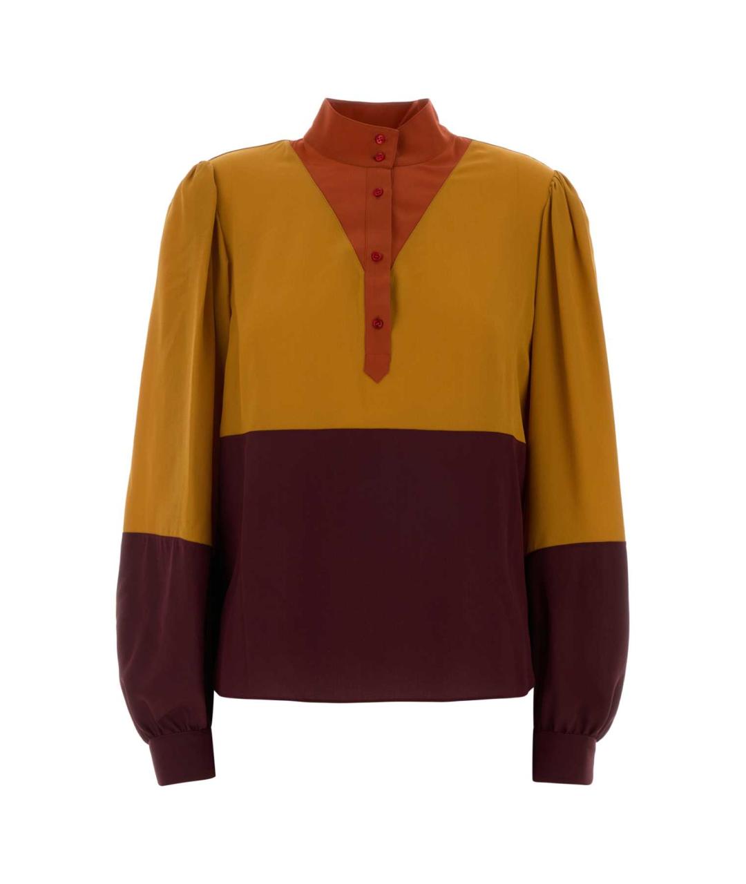 SAINT LAURENT Мульти шелковая блузы, фото 1