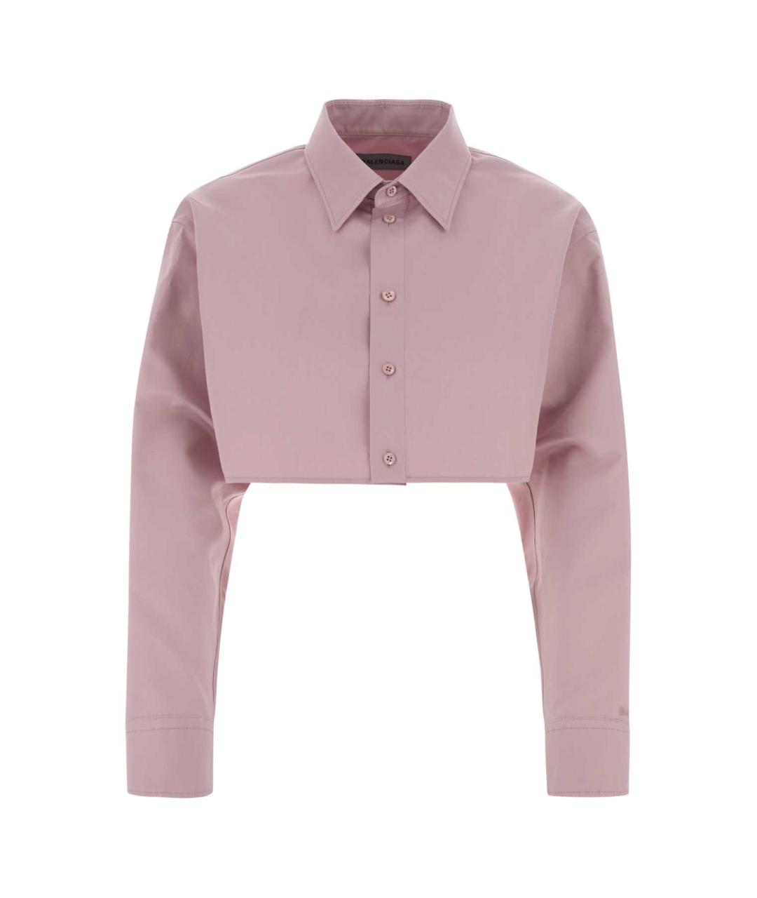BALENCIAGA Розовая хлопковая рубашка, фото 1
