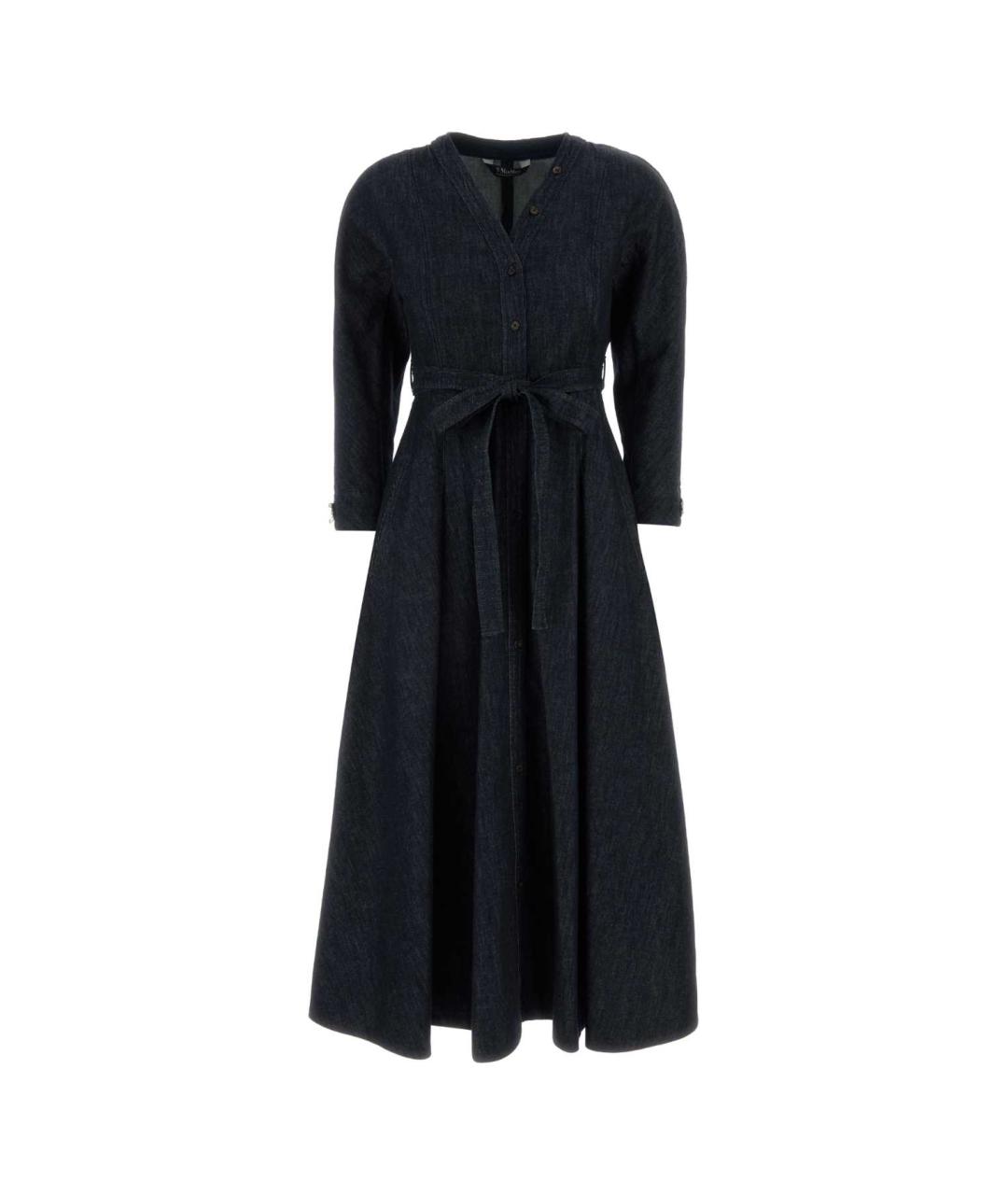 'S MAX MARA Темно-синее хлопковое повседневное платье, фото 1