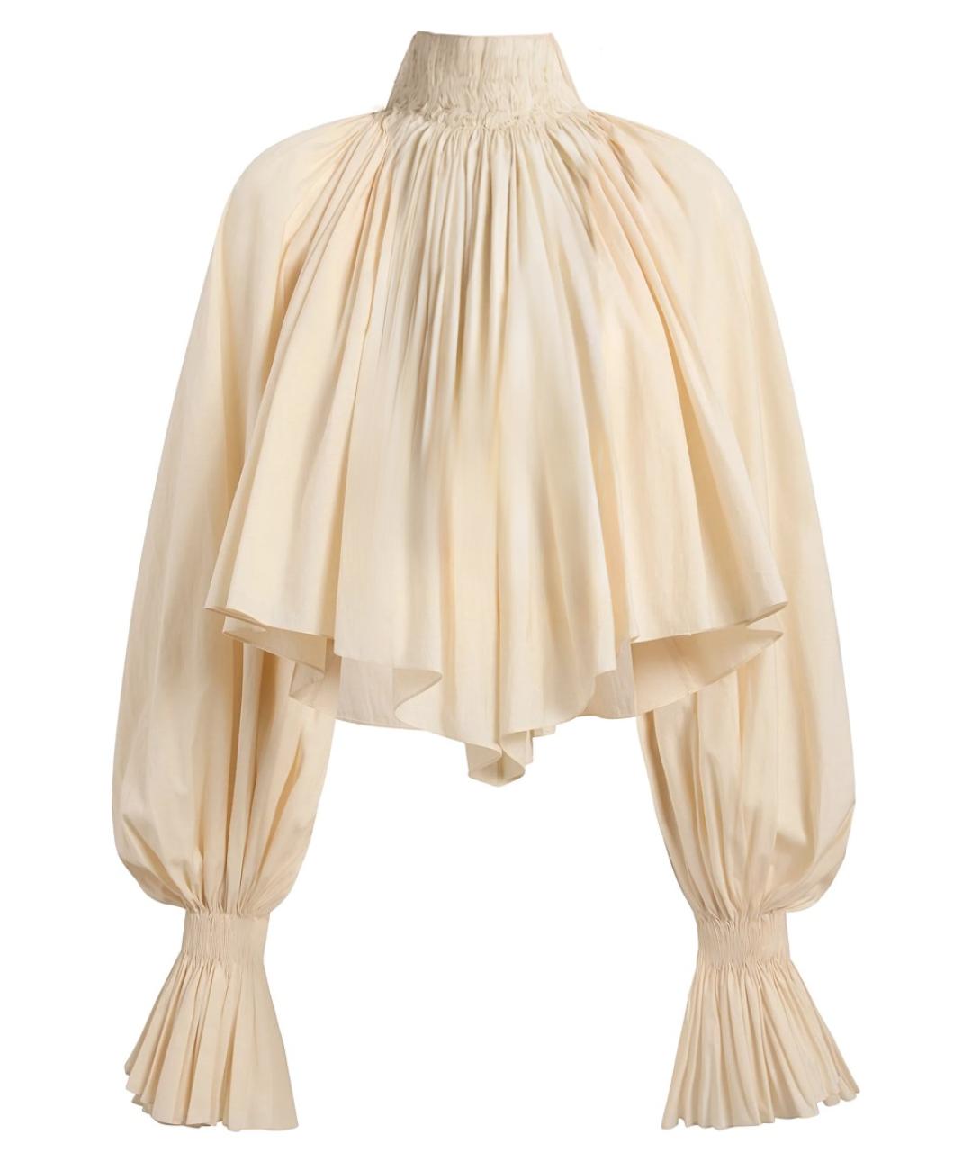 KHAITE Бежевая хлопковая блузы, фото 3