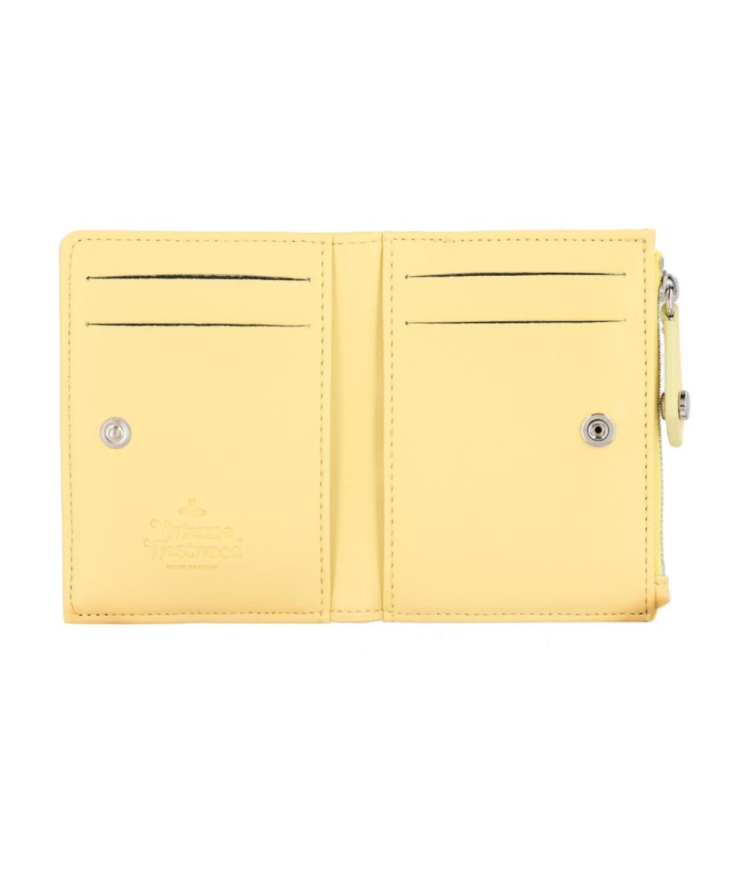 VIVIENNE WESTWOOD Желтый кошелек из искусственной кожи, фото 3