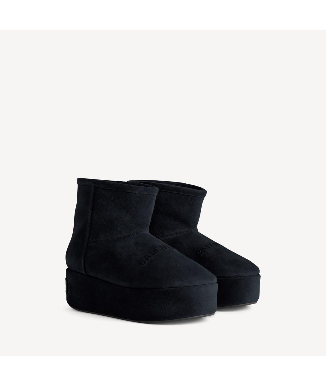 BALENCIAGA Черные замшевые ботинки, фото 5