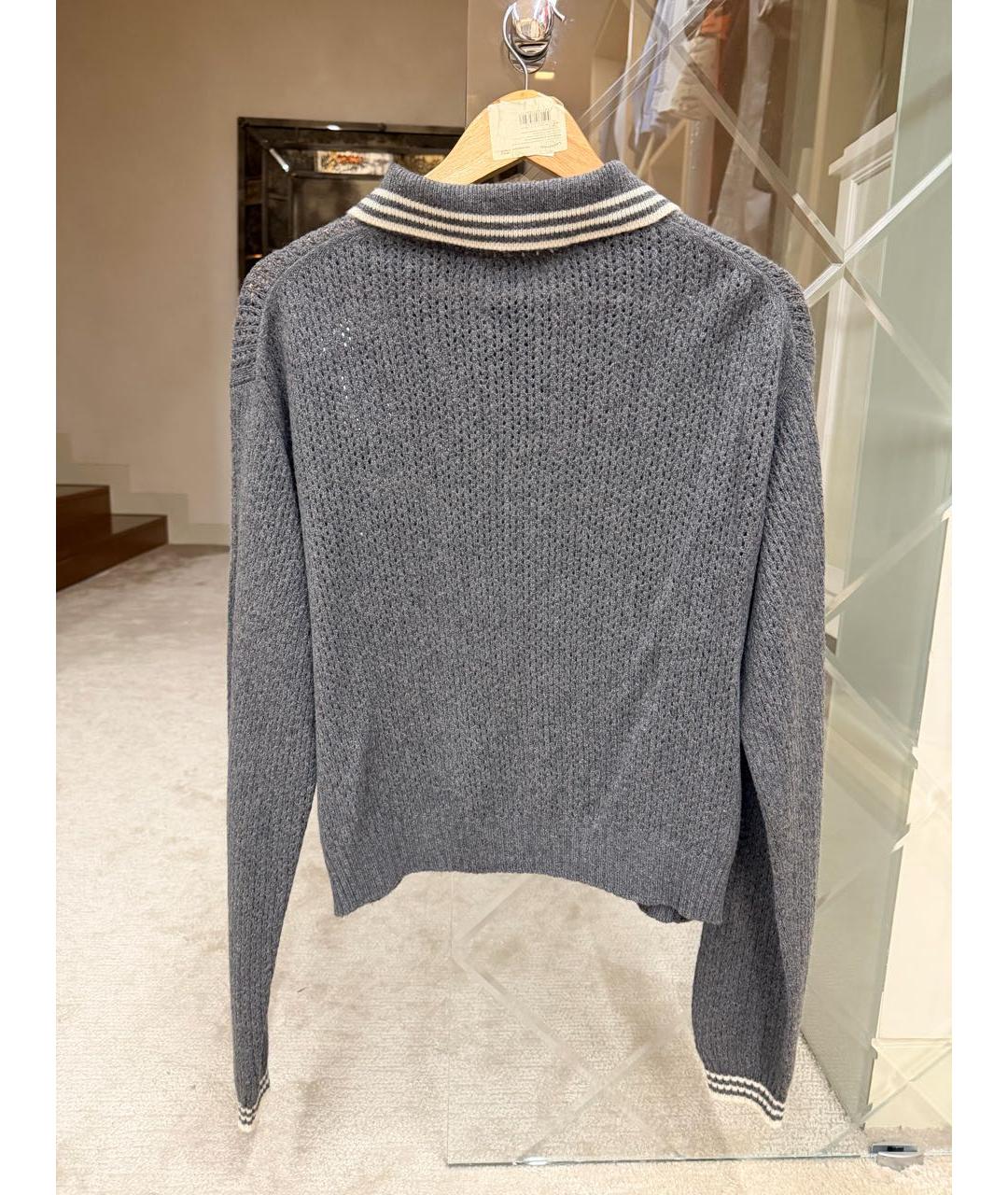 MIU MIU Серый шерстяной джемпер / свитер, фото 2