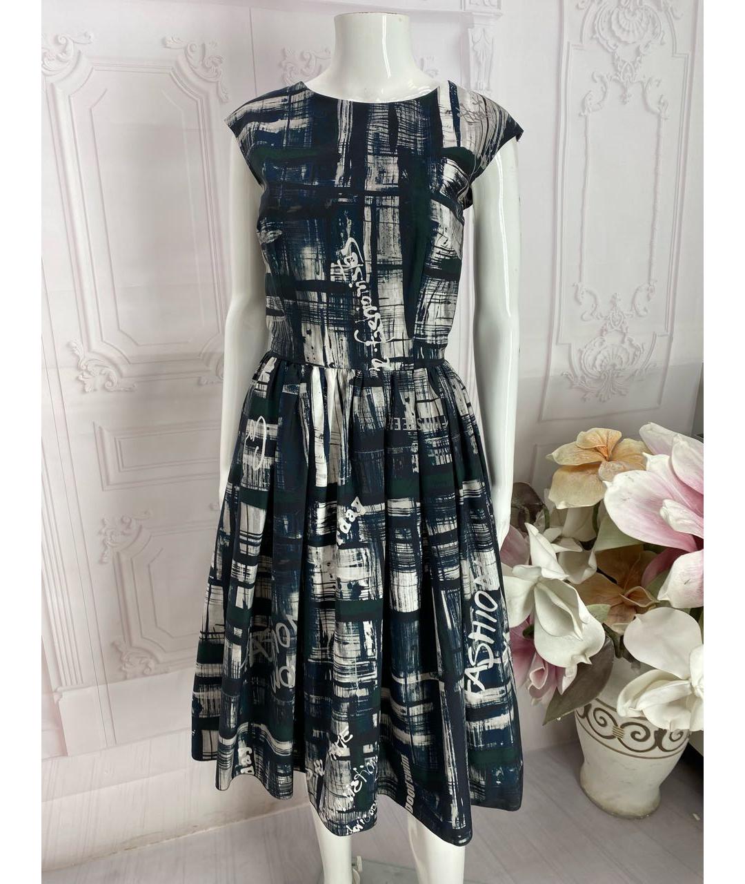 DOLCE&GABBANA Черное хлопковое повседневное платье, фото 5