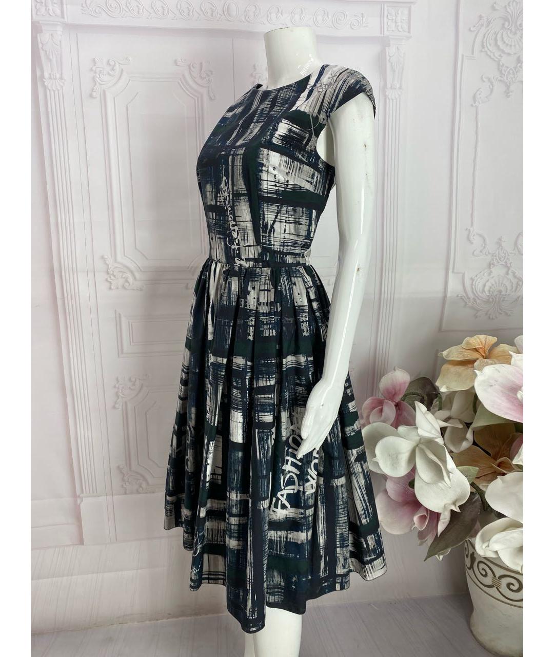 DOLCE&GABBANA Черное хлопковое повседневное платье, фото 6