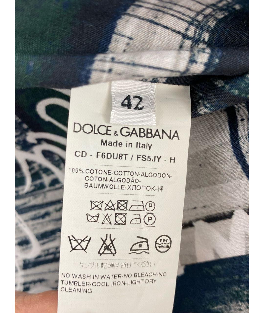 DOLCE&GABBANA Черное хлопковое повседневное платье, фото 7