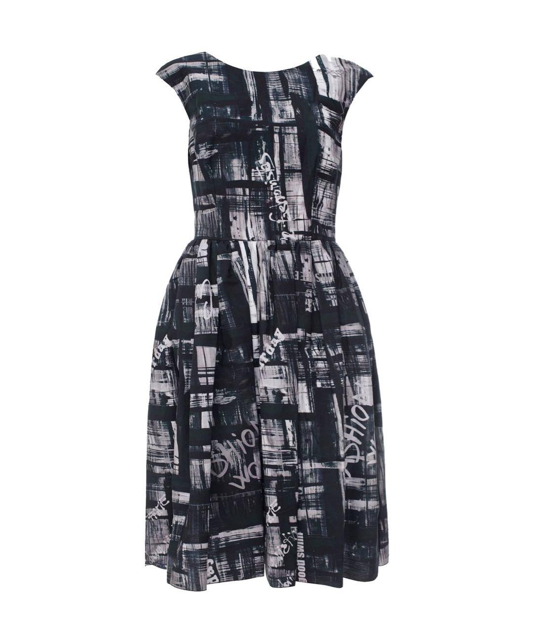 DOLCE&GABBANA Черное хлопковое повседневное платье, фото 1