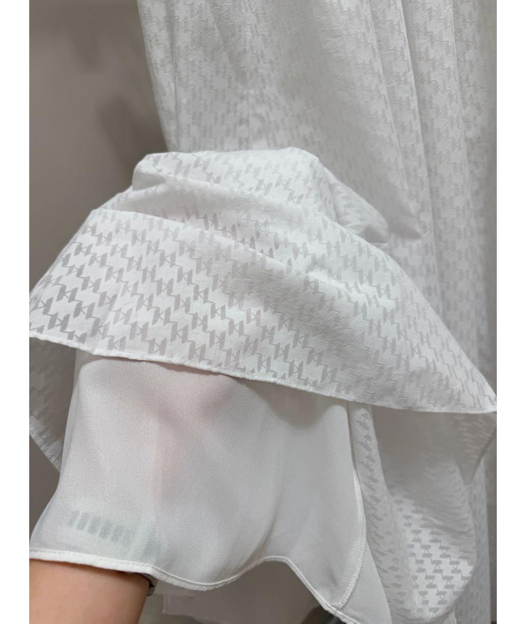 KARL LAGERFELD Белый полиэстеровый сарафан, фото 6