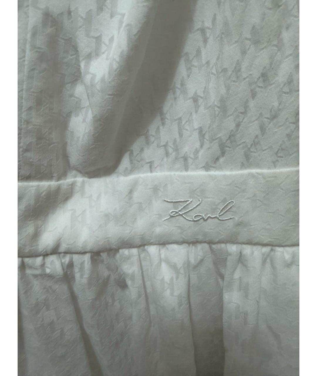 KARL LAGERFELD Белый полиэстеровый сарафан, фото 4