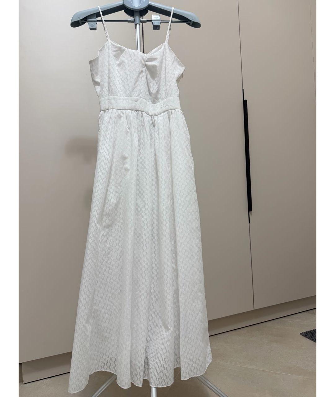 KARL LAGERFELD Белый полиэстеровый сарафан, фото 9