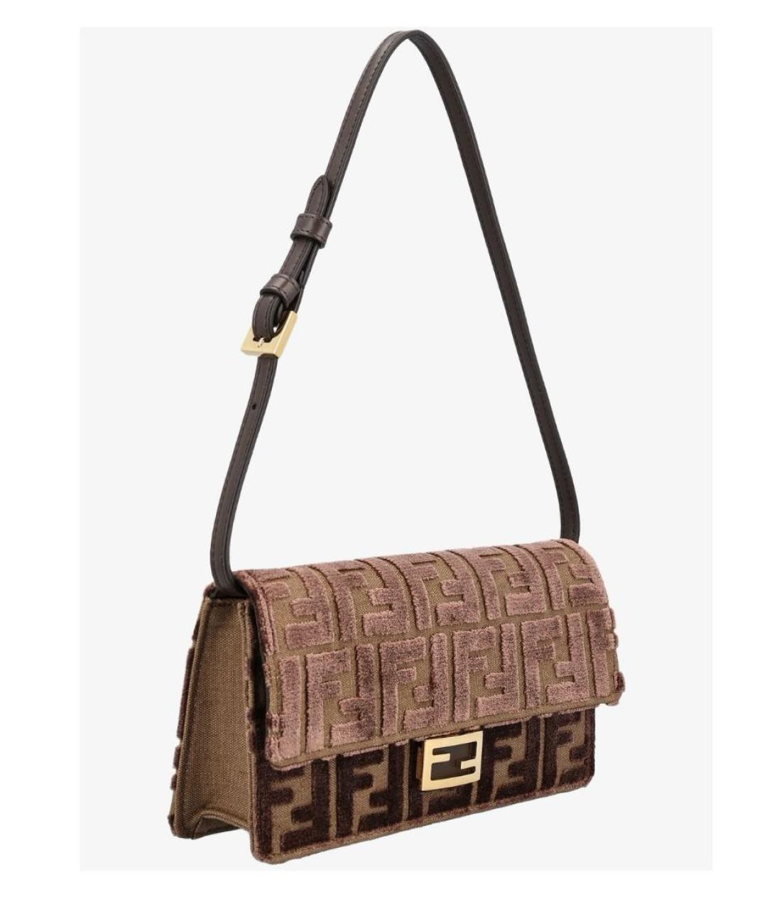 FENDI Коричневая сумка через плечо, фото 2