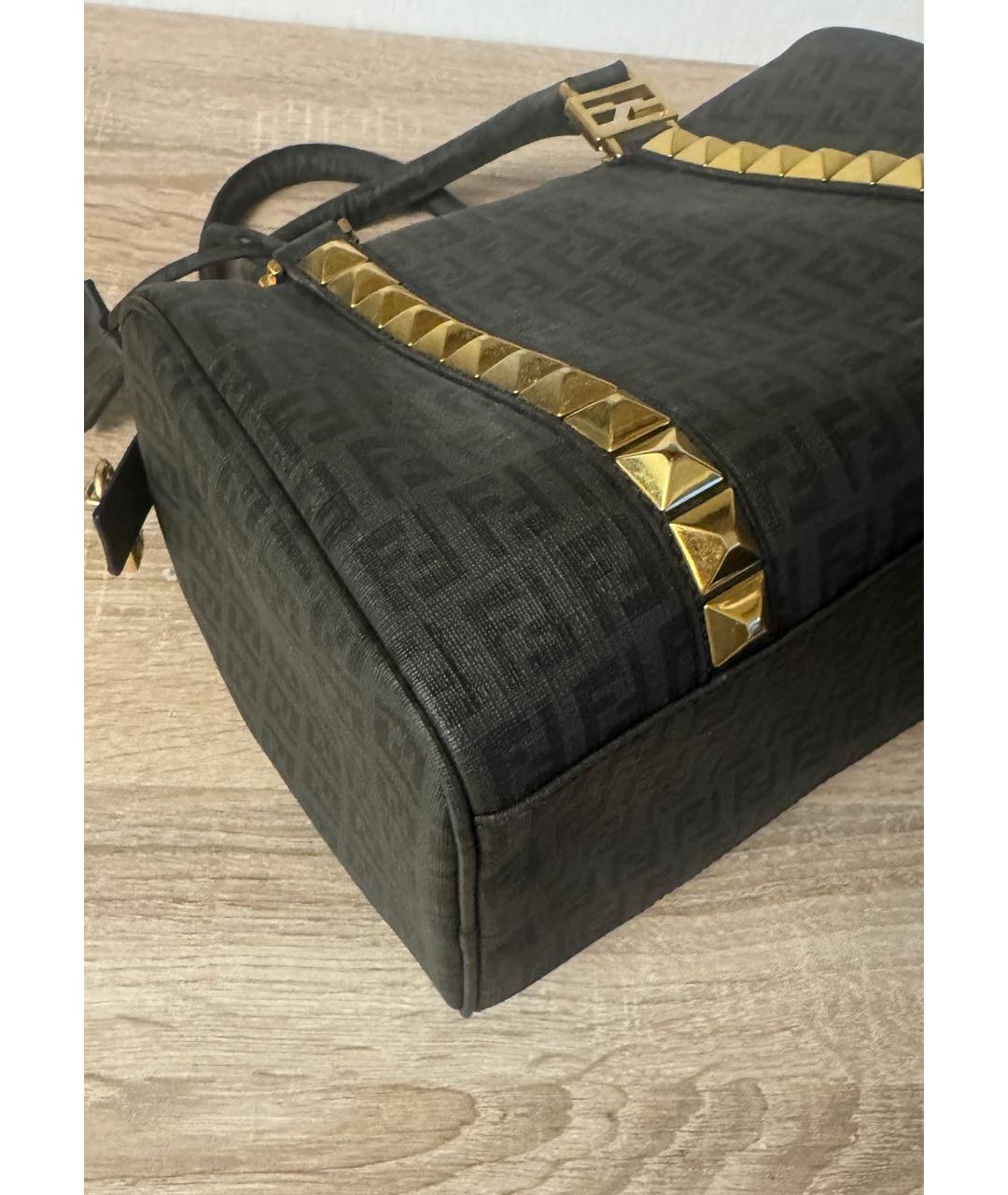 FENDI Черная сумка с короткими ручками, фото 4