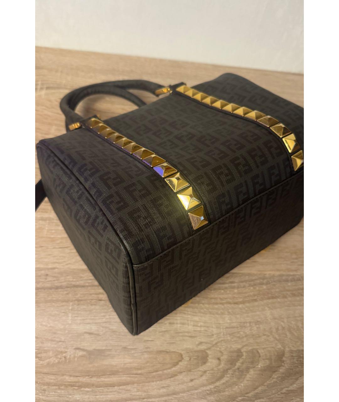 FENDI Черная сумка с короткими ручками, фото 6