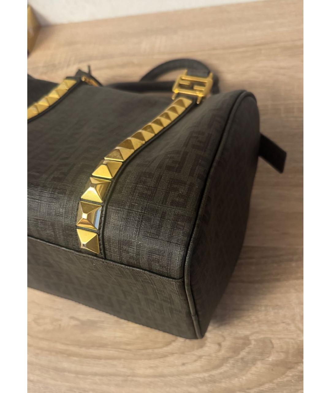 FENDI Черная сумка с короткими ручками, фото 3