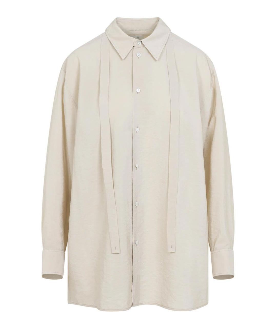 LEMAIRE Бежевая шелковая рубашка, фото 1