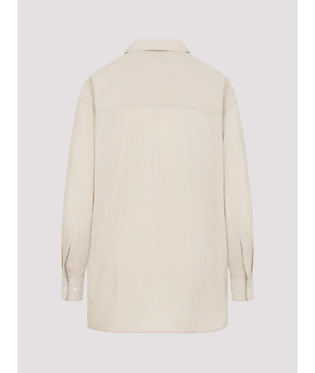LEMAIRE Бежевая шелковая рубашка, фото 2