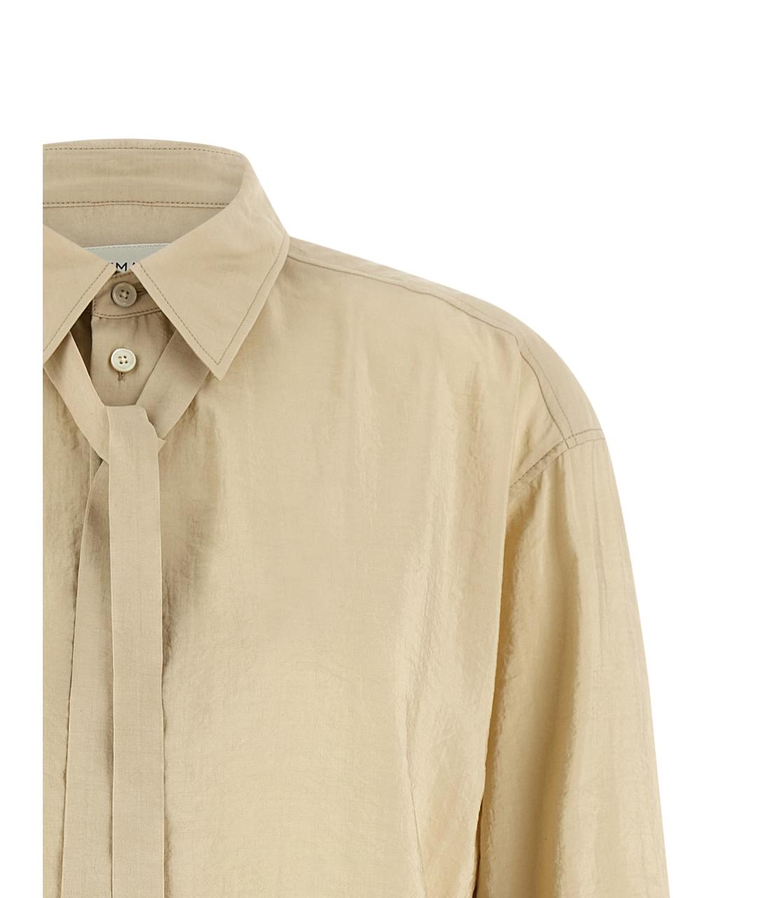 LEMAIRE Бежевая шелковая рубашка, фото 3