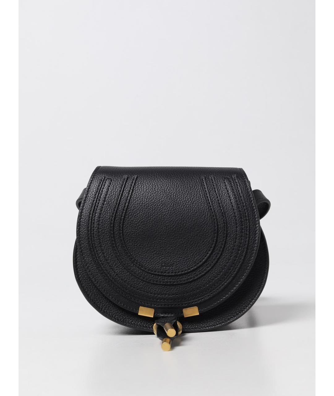 CHLOE Черная кожаная сумка через плечо, фото 5