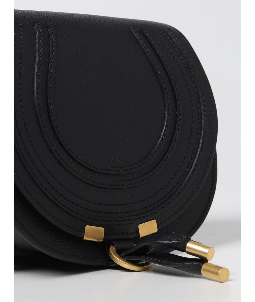 CHLOE Черная кожаная сумка через плечо, фото 4