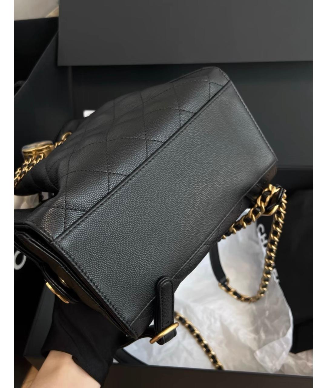 CHANEL Черный кожаный рюкзак, фото 7