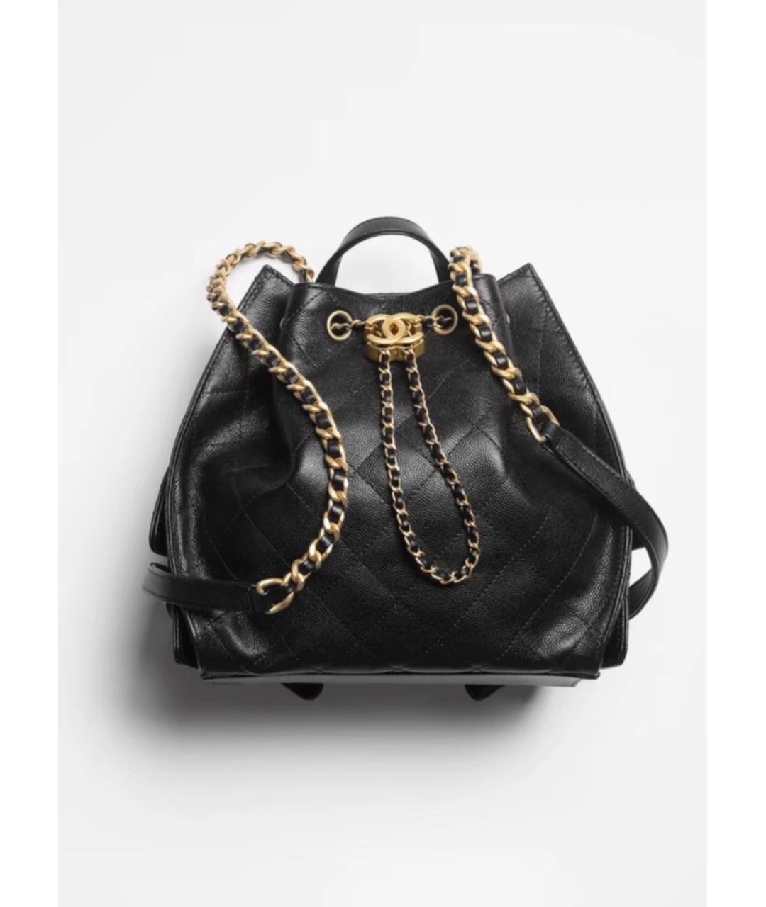 CHANEL Черный кожаный рюкзак, фото 9