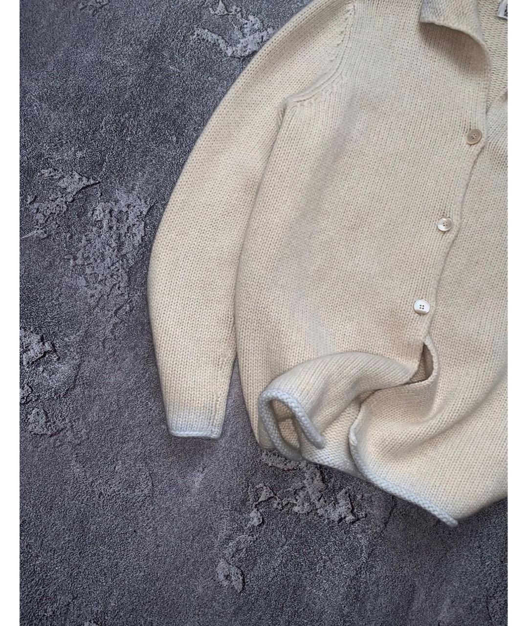 BRUNELLO CUCINELLI Бежевый шерстяной кардиган, фото 3