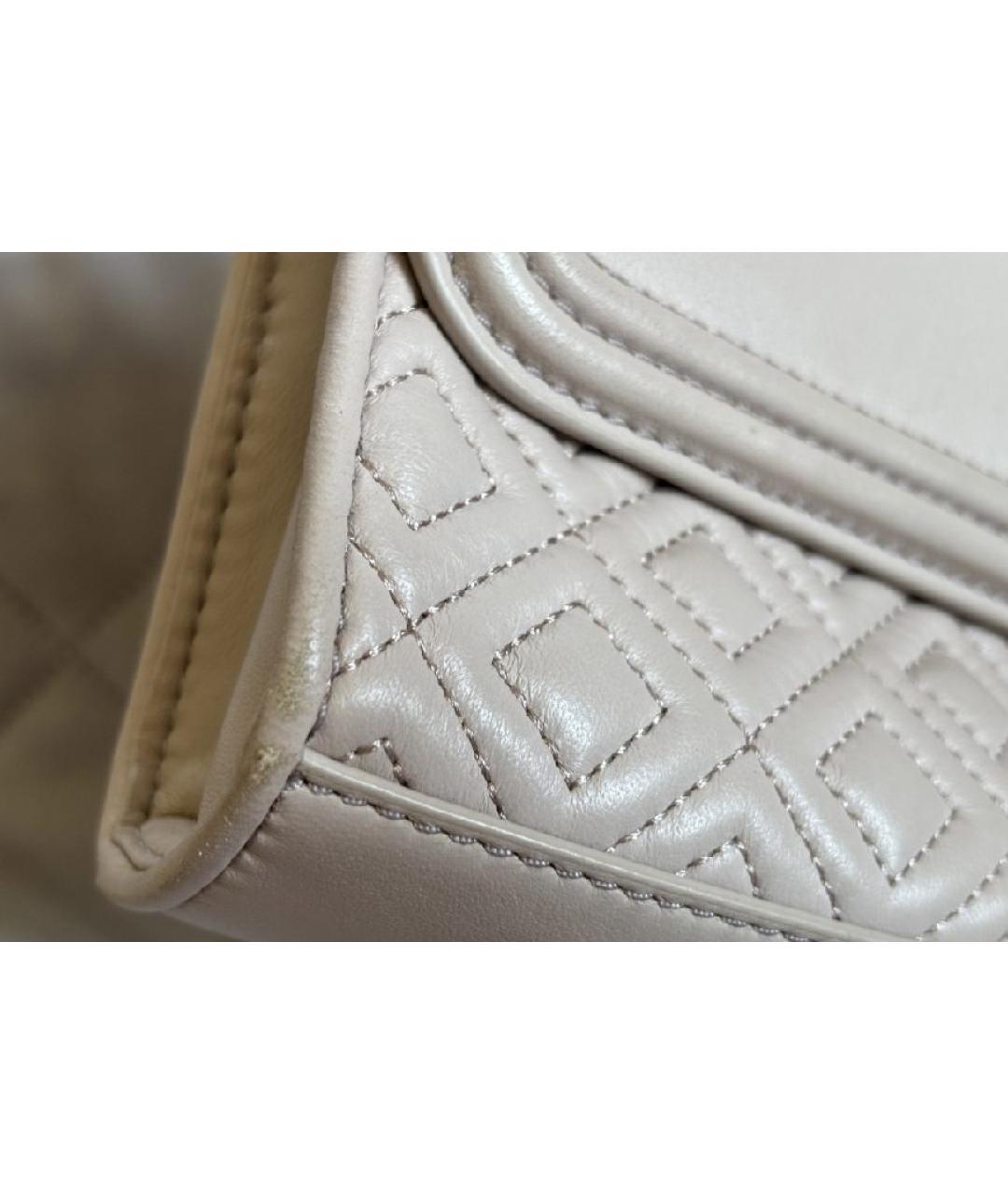 TORY BURCH Бежевая кожаная сумка через плечо, фото 9