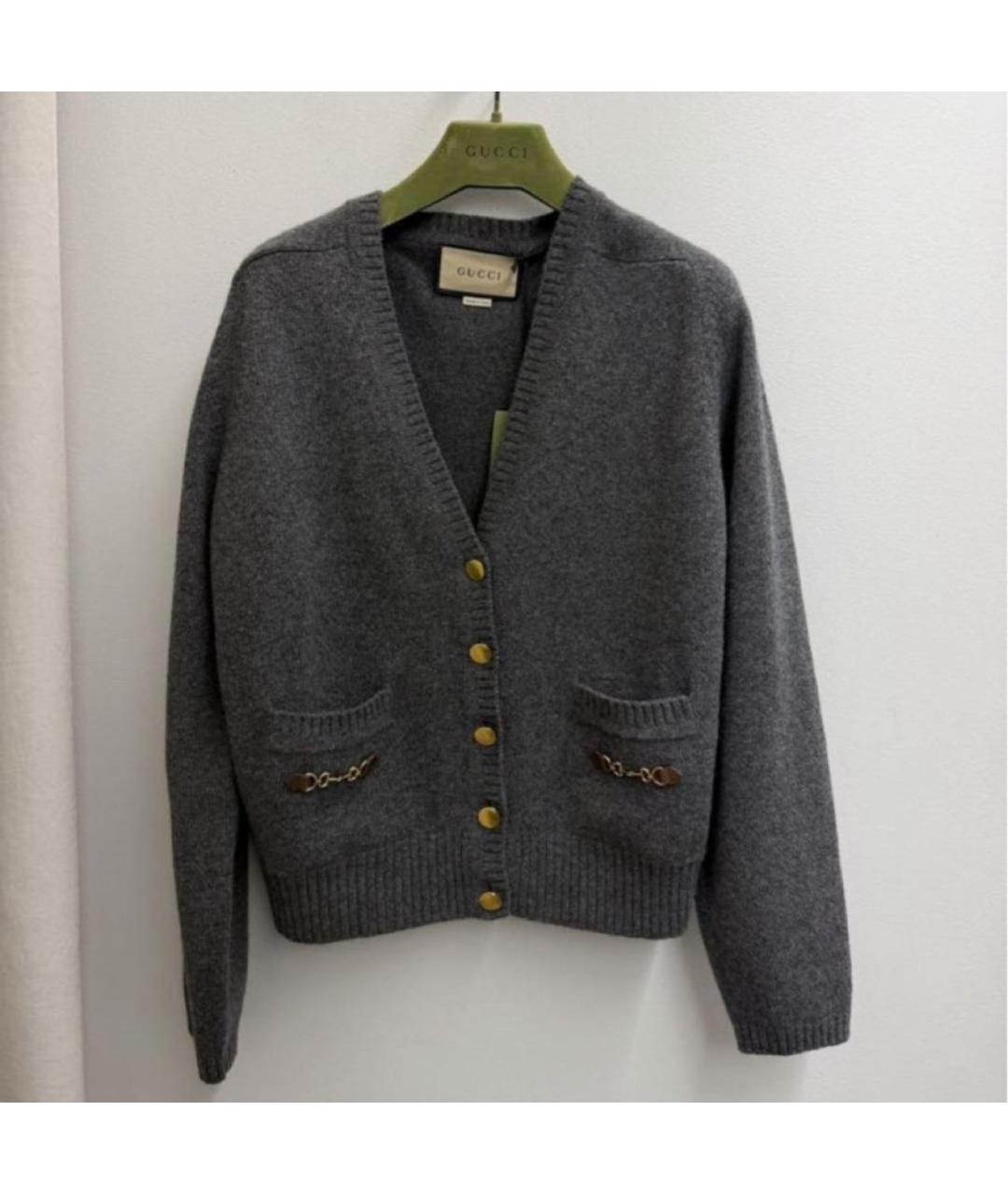 GUCCI Серый кашемировый джемпер / свитер, фото 2