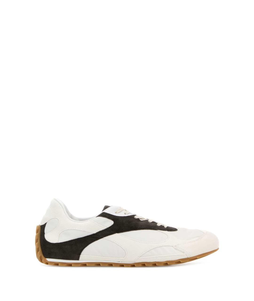 BOTTEGA VENETA Белые кожаные низкие кроссовки / кеды, фото 1