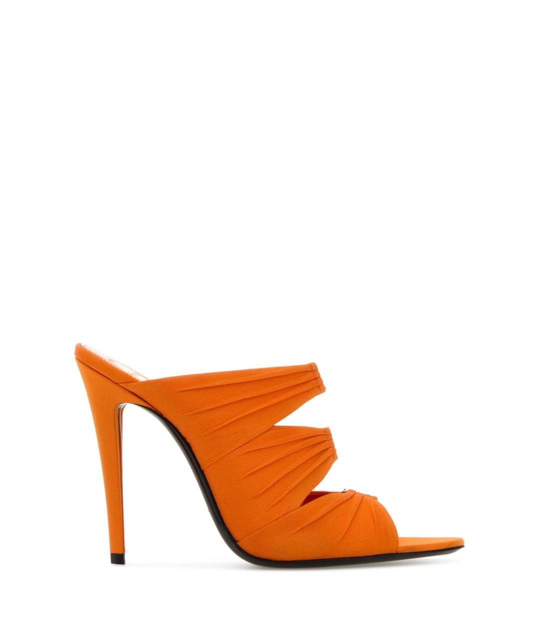 SAINT LAURENT Оранжевое текстильные босоножки, фото 1