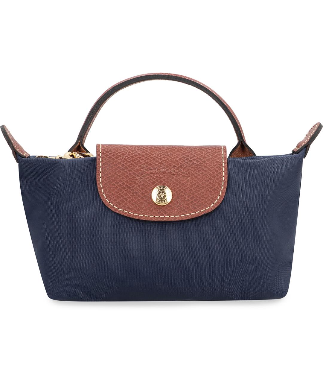LONGCHAMP Синяя тканевая сумка с короткими ручками, фото 2