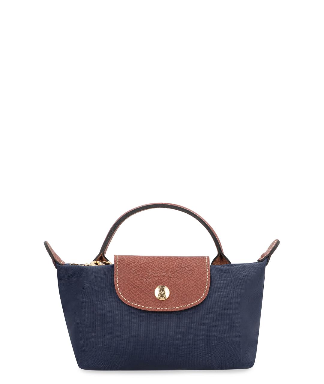 LONGCHAMP Синяя тканевая сумка с короткими ручками, фото 1
