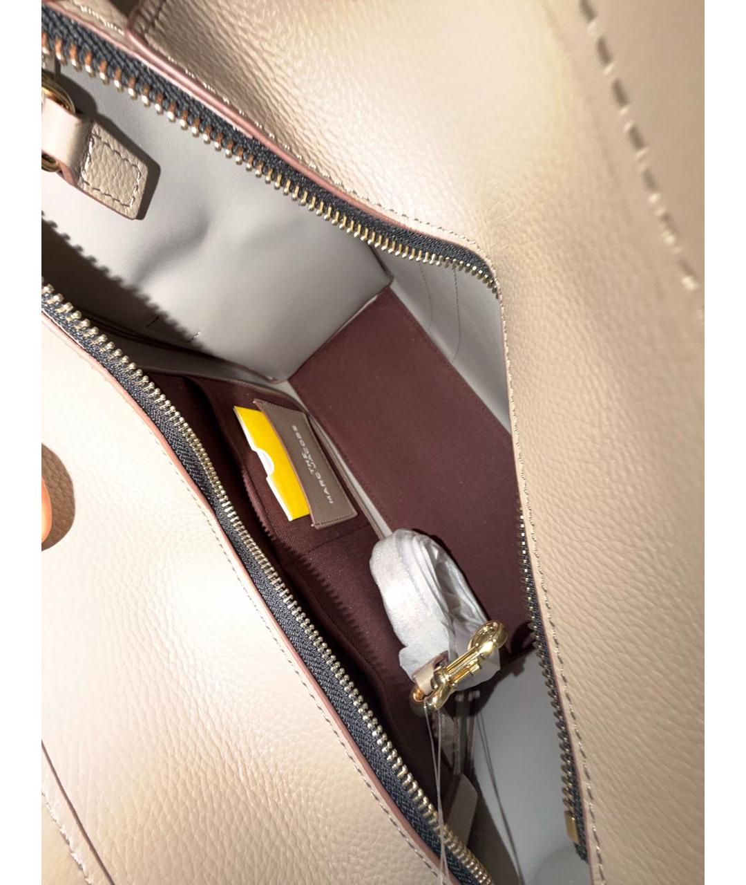 MARC JACOBS Бежевая кожаная сумка тоут, фото 5