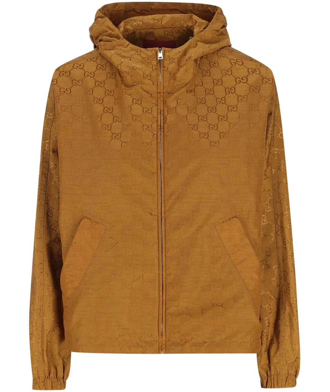 GUCCI Коричневая полиамидовая куртка, фото 1