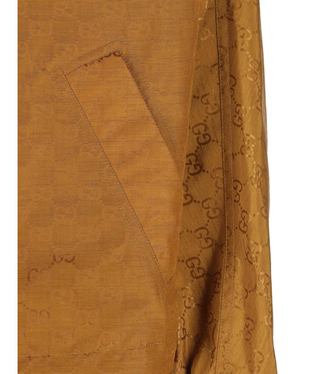 GUCCI Коричневая полиамидовая куртка, фото 4