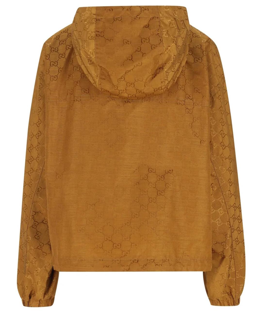 GUCCI Коричневая полиамидовая куртка, фото 2