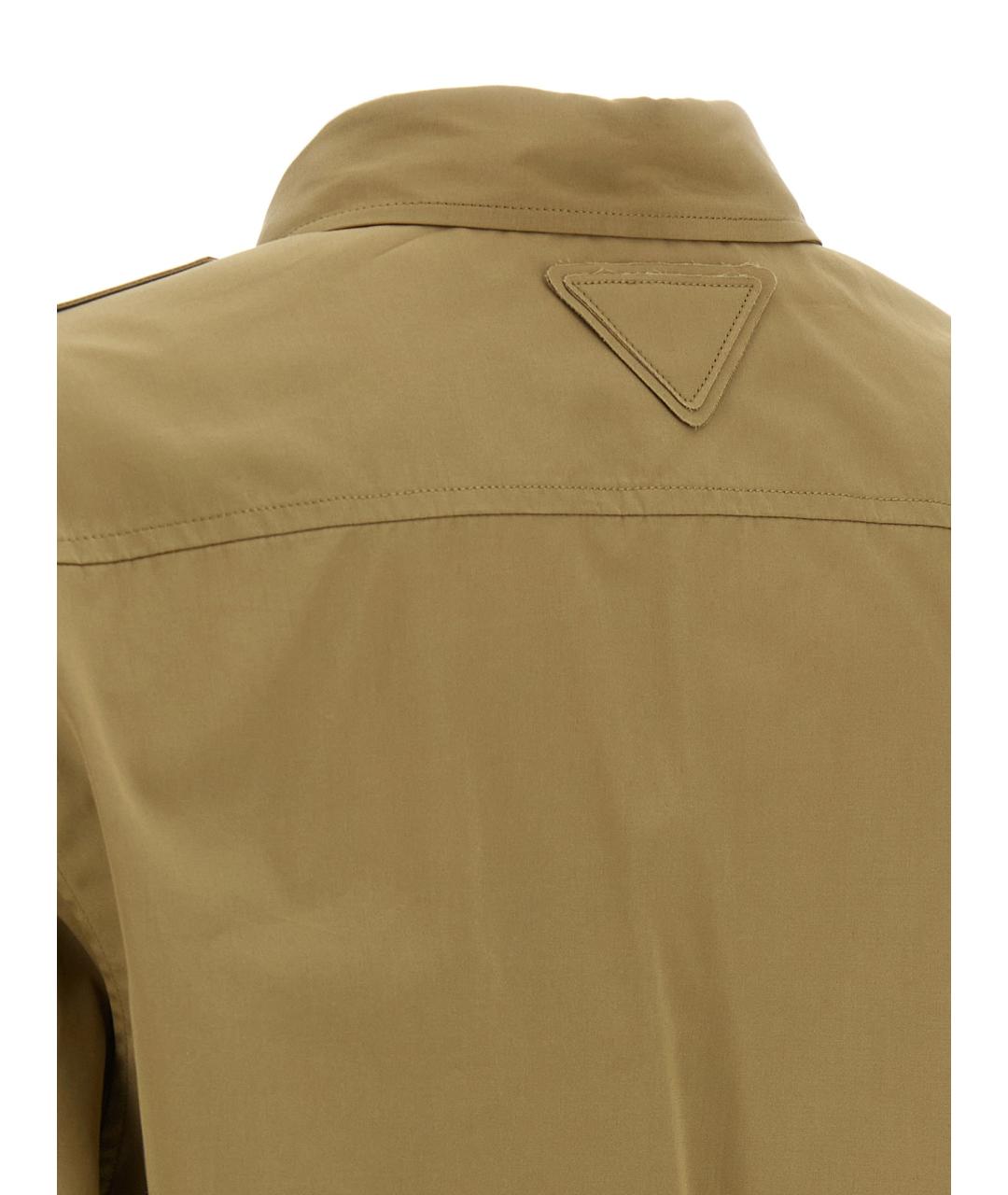 PRADA Коричневая хлопковая рубашка, фото 5