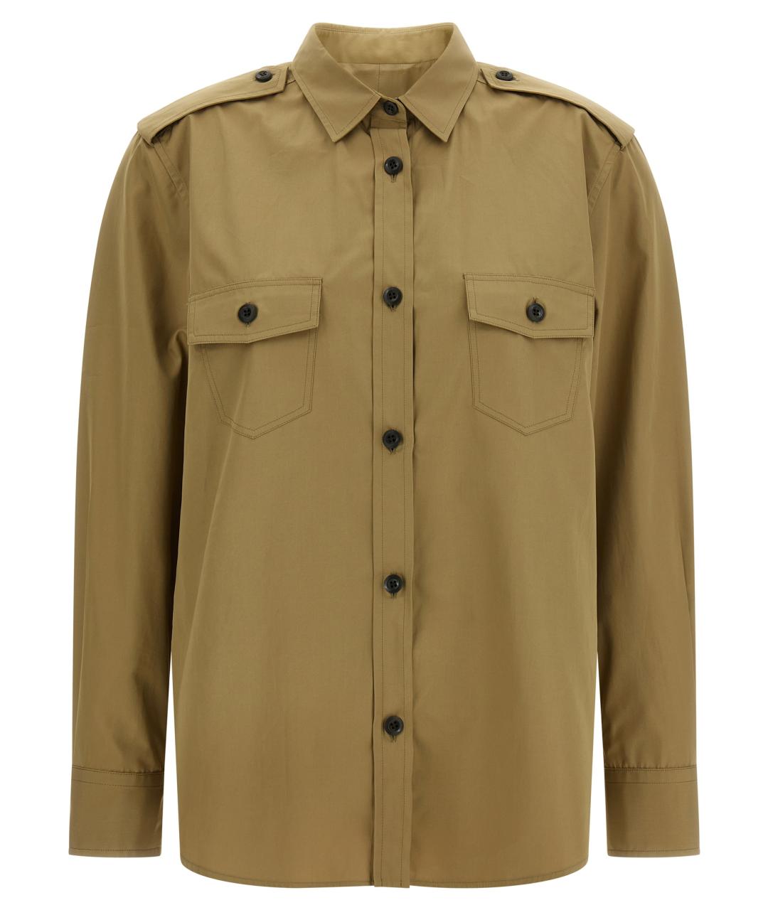 PRADA Коричневая хлопковая рубашка, фото 1