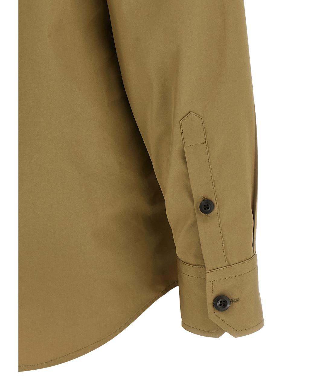 PRADA Коричневая хлопковая рубашка, фото 4